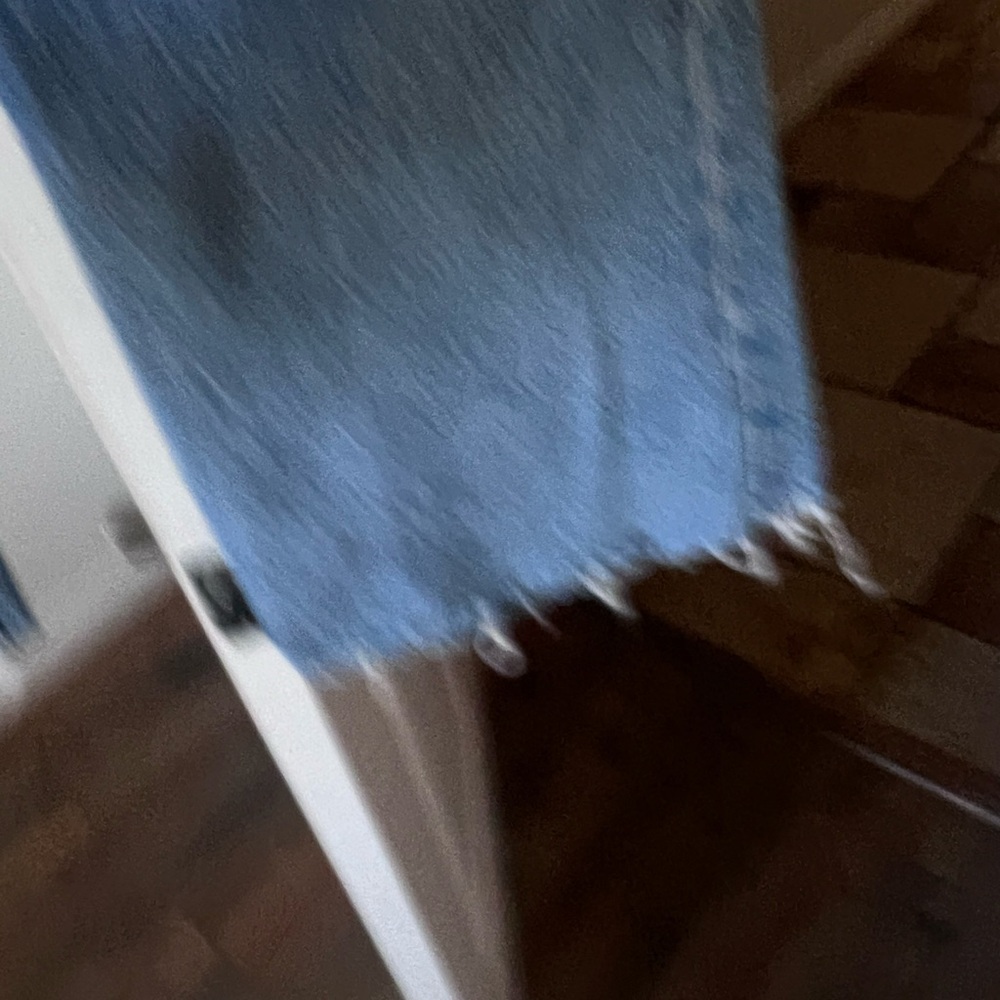 Levi’s Ribcage crop flare button fly Blue Denim Jeans - Picture 10 of 16